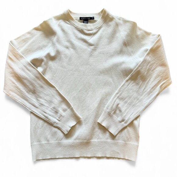 Vintage Y2K Club Monaco Crewneck Sweater • Beige Minimalist Knit • Quiet Luxury - Picture 1 of 3